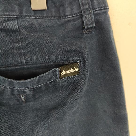 Chubbies Chino Shorts Mens 35 Navy Blue Cotton 7" Inseam Surf Preppy - Picture 6 of 10